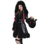 Black Plush 'Cheshire' Round Bag
