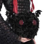 Sac Rond 'Cheshire' en Peluche Noire