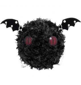 Sac Rond 'Cheshire' en Peluche Noire