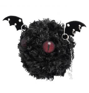 Sac Rond 'Cheshire' en Peluche Noire