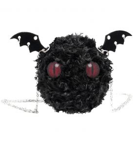Sac Rond 'Cheshire' en Peluche Noire