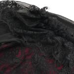 Burgundy and Black Lace 'Malasintha' Long Sleeves Top