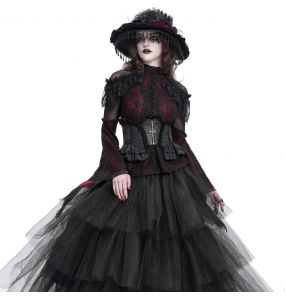 Ceinture Corset 'Amalfriede' en Jacquart Noir