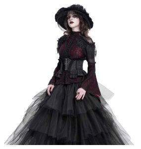 Ceinture Corset 'Amalfriede' en Jacquart Noir