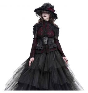 Black Jacquart 'Amalfriede' Corset Belt