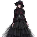 Black Jacquart 'Amalfriede' Corset Belt