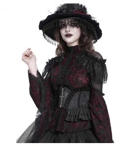 Ceinture Corset 'Amalfriede' en Jacquart Noir