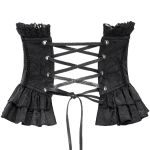 Black Jacquart 'Amalfriede' Corset Belt