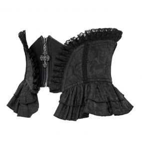 Ceinture Corset 'Amalfriede' en Jacquart Noir