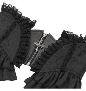 Ceinture Corset 'Amalfriede' en Jacquart Noir