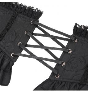 Ceinture Corset 'Amalfriede' en Jacquart Noir
