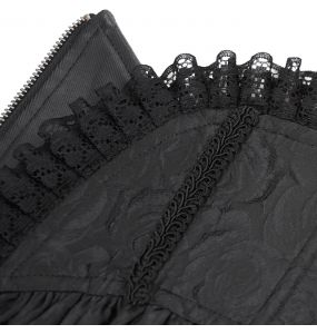 Ceinture Corset 'Amalfriede' en Jacquart Noir