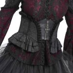 Black Jacquart 'Amalfriede' Corset Belt