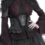 Black Jacquart 'Amalfriede' Corset Belt