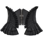 Ceinture Corset 'Amalfriede' en Jacquart Noir