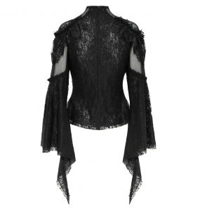 Black Lace 'Malasintha' Long Sleeves Top