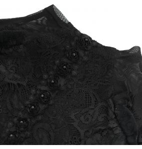 Black Lace 'Malasintha' Long Sleeves Top