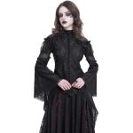 Haut Manches Longues 'Malasintha' en Dentelle Noire