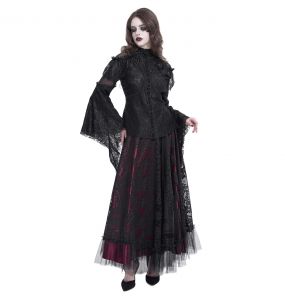 Black Lace 'Malasintha' Long Sleeves Top