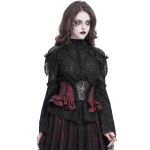 Black and Burgundy Jacquart 'Amalfriede' Corset Belt