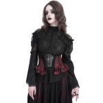 Black and Burgundy Jacquart 'Amalfriede' Corset Belt