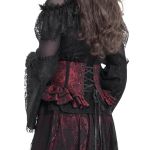 Black and Burgundy Jacquart 'Amalfriede' Corset Belt