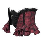 Black and Burgundy Jacquart 'Amalfriede' Corset Belt