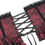 Black and Burgundy Jacquart 'Amalfriede' Corset Belt