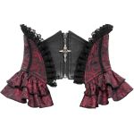 Black and Burgundy Jacquart 'Amalfriede' Corset Belt