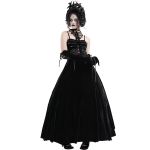 Longue Robe 'Sweet Mary' en Velours Noir