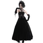 Longue Robe 'Sweet Mary' en Velours Noir