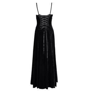 Longue Robe 'Sweet Mary' en Velours Noir