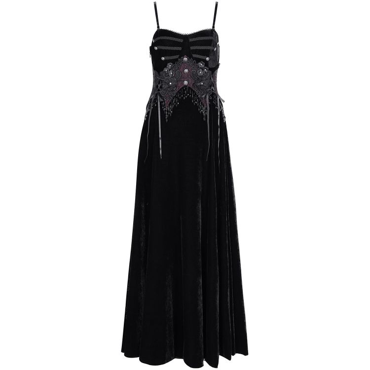 Longue Robe 'Sweet Mary' en Velours Noir
