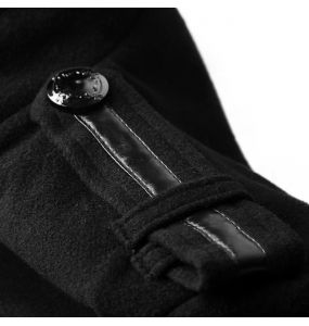 Black 'Militaria' Coat for Men