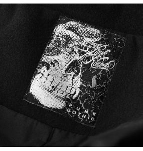 Black 'Militaria' Coat for Men