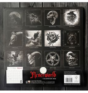 Alchemy Gothic 'Neverworld' Black & White 2026 Wall Calendar