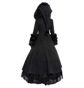 Manteau à Capuche 'Black Frozen' Noir