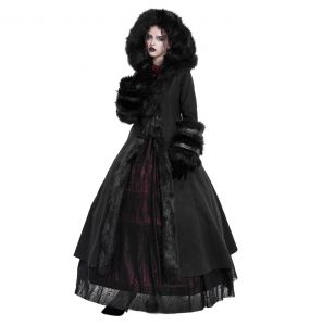 Black 'Frozen' Hooded Winter Coat