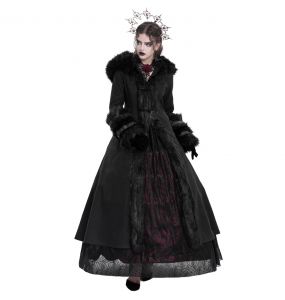 Black 'Frozen' Hooded Winter Coat