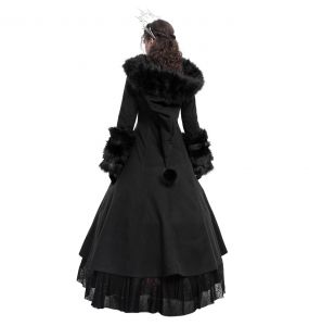 Manteau à Capuche 'Black Frozen' Noir