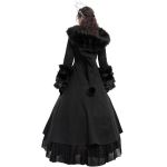 Black 'Frozen' Hooded Winter Coat