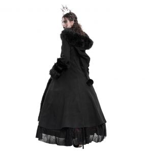 Black 'Frozen' Hooded Winter Coat