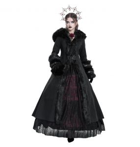 Manteau à Capuche 'Black Frozen' Noir