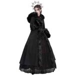 Black 'Frozen' Hooded Winter Coat