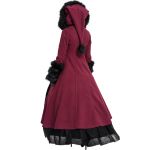 Manteau à Capuche 'Red Frozen' Rouge et Noir