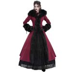 Manteau à Capuche 'Red Frozen' Rouge et Noir