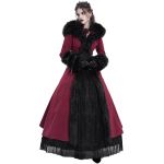 Manteau à Capuche 'Red Frozen' Rouge et Noir