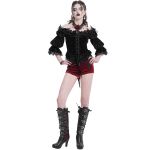 Short 'Artemis' en Velours Bordeaux