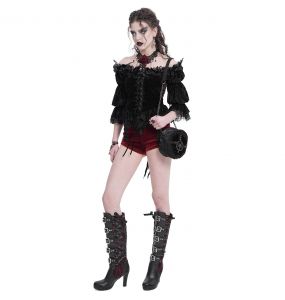Burgundy Velvet 'Artemis' Shorts