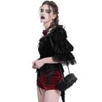 Short 'Artemis' en Velours Bordeaux